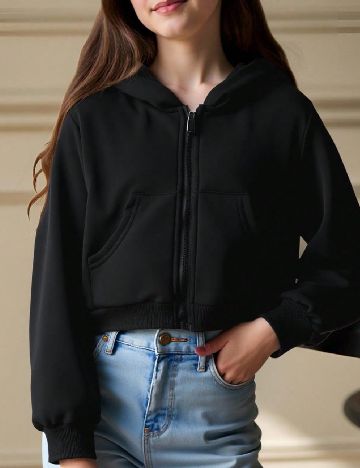 Hanorac Shein Kids, negru