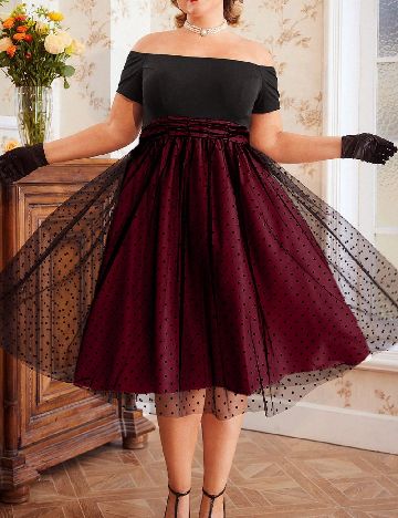 Rochie medie SHEIN CURVE, negru