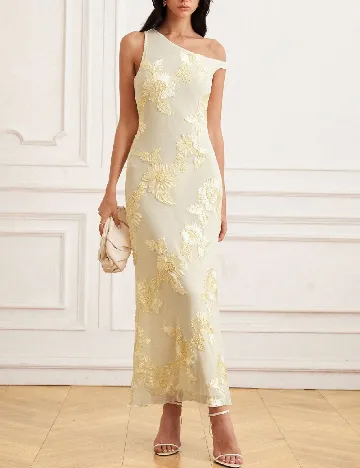 Rochie lunga Aveloria, galben