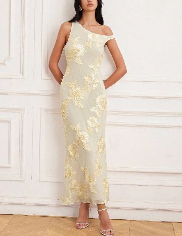 Rochie lunga Aveloria, galben