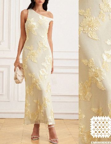 Rochie lunga Aveloria, galben