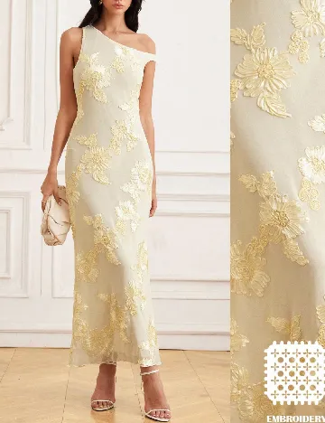 Rochie lunga Aveloria, galben