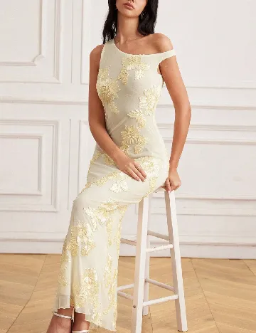 Rochie lunga Aveloria, galben