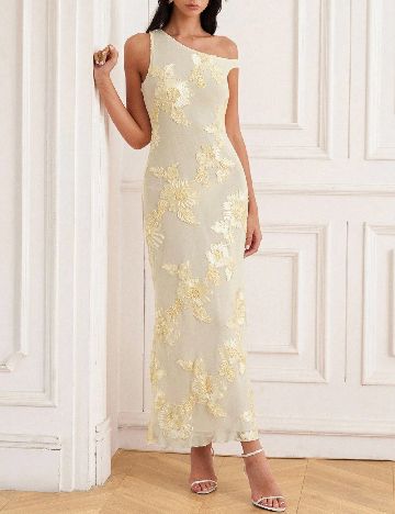 Rochie lunga Aveloria, galben