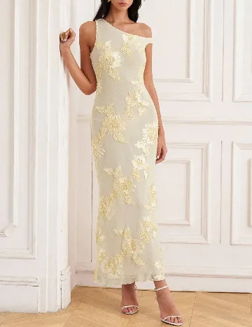 Rochie lunga Aveloria, galben