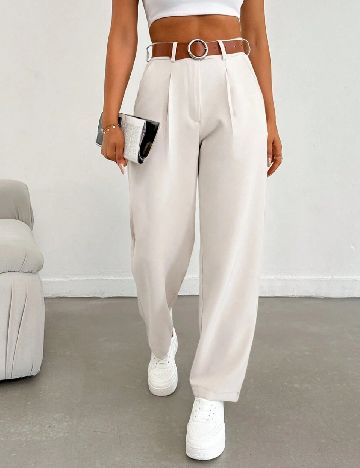 Pantaloni SHEIN, alb