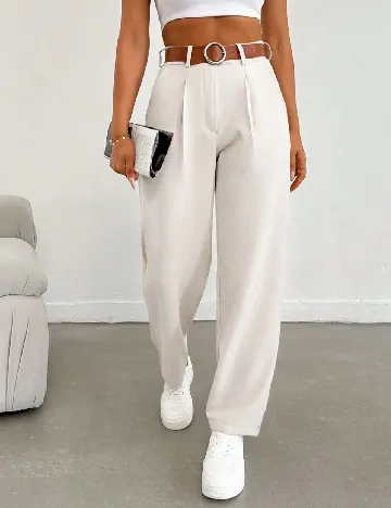 Pantaloni SHEIN, alb