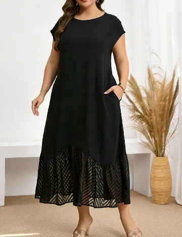 Rochie medie Emery Rose Curve, negru