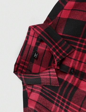 Camasa SHEIN Plus Size Men, rosu/negru