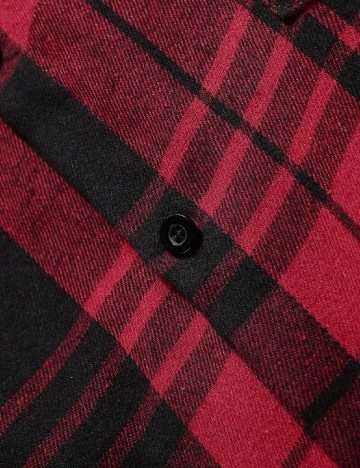 Camasa SHEIN Plus Size Men, rosu/negru