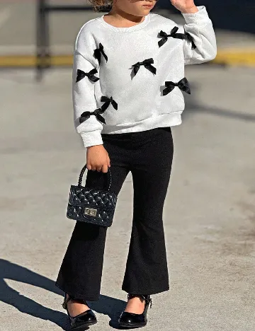 Compleu Shein Kids, alb/negru