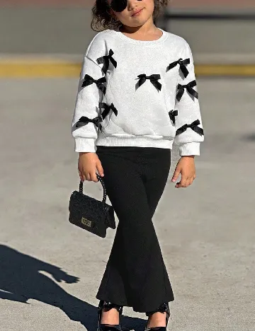 Compleu Shein Kids, alb/negru