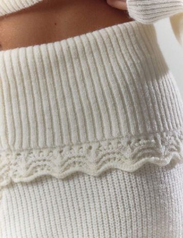 Pantaloni Musera, alb