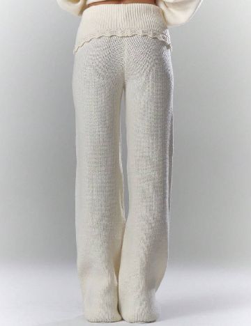 Pantaloni Musera, alb