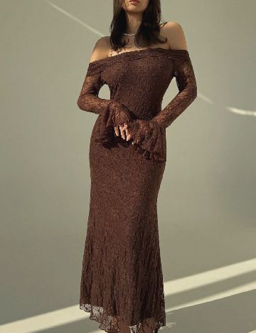 Rochie lunga SHEIN, maro