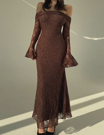 Rochie lunga SHEIN, maro