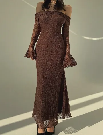 Rochie lunga SHEIN, maro