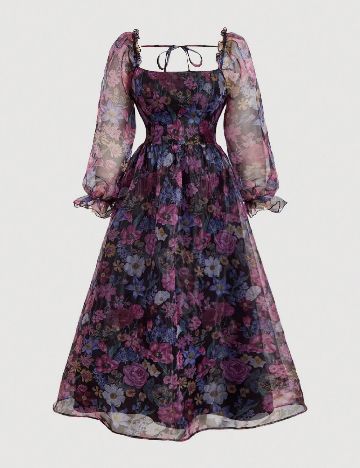 Rochie medie SHEIN CURVE, floral print