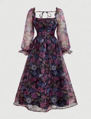 Rochie medie SHEIN CURVE, floral print