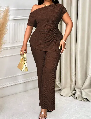 Compleu SHEIN CURVE, maro