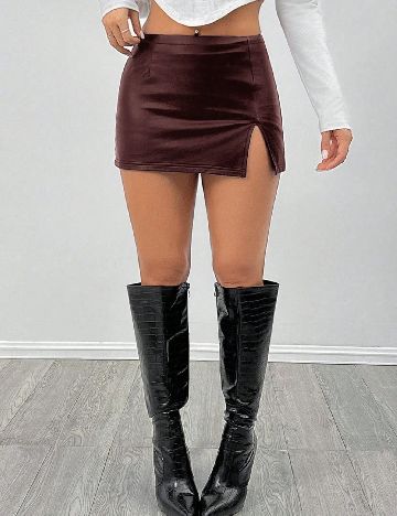 Fusta SHEIN CURVE, visiniu