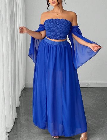 Compleu SHEIN CURVE, albastru