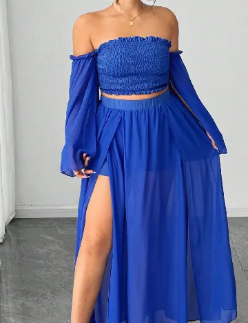 Compleu SHEIN CURVE, albastru