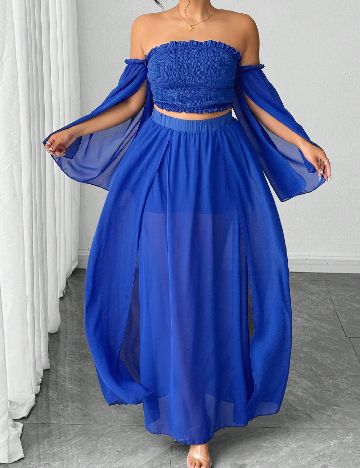 Compleu SHEIN CURVE, albastru