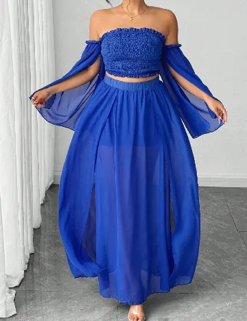 Compleu SHEIN CURVE, albastru