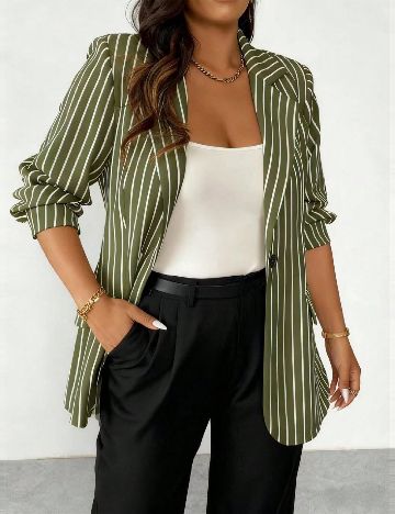 Sacou SHEIN CURVE, verde