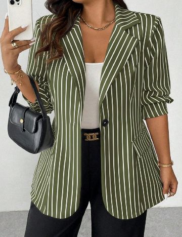 Sacou SHEIN CURVE, verde