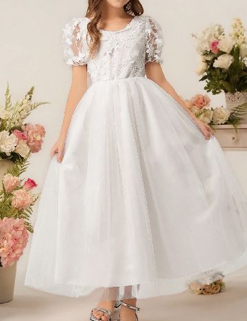 Rochie lunga Shein Kids, alb