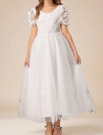 Rochie lunga Shein Kids, alb