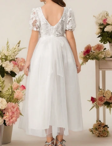 Rochie lunga Shein Kids, alb