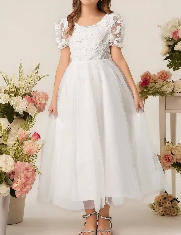 Rochie lunga Shein Kids, alb