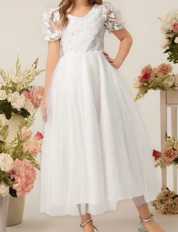 Rochie lunga Shein Kids, alb