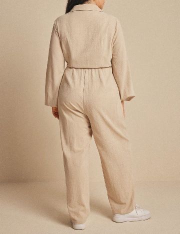 Salopeta SHEIN CURVE, crem