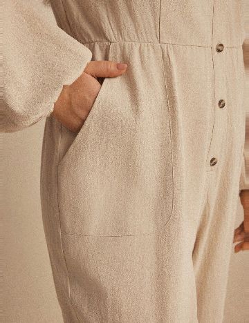 Salopeta SHEIN CURVE, crem