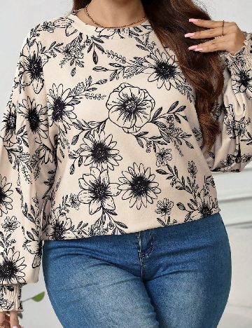 Bluza SHEIN CURVE, crem