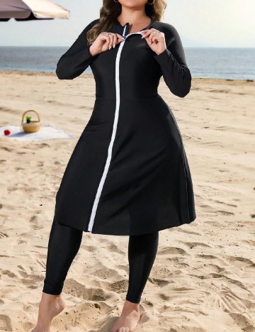 Costum de baie SHEIN CURVE, negru