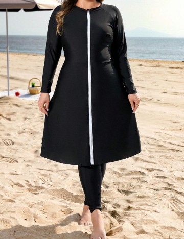 Costum de baie SHEIN CURVE, negru