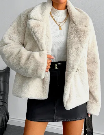 Palton Caffari, ecru