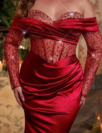 Rochie lunga SHEIN CURVE, rosu