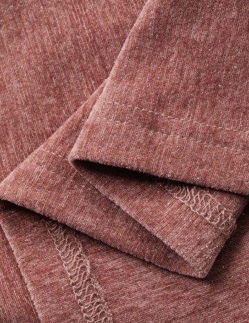 Rochie medie Dazy, roz pudra inchis