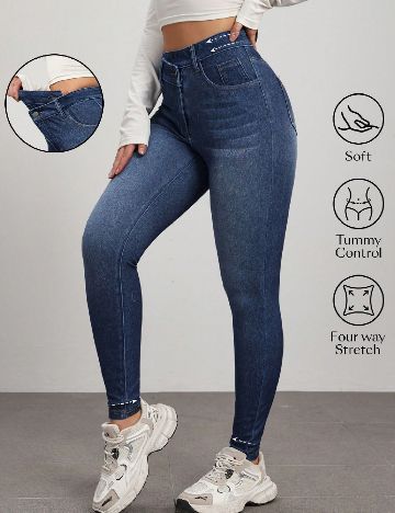 Pantaloni SHEIN, albastru