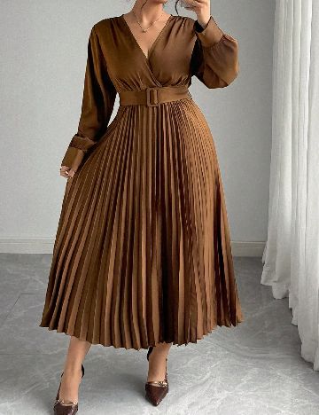 Rochie medie SHEIN CURVE, maro