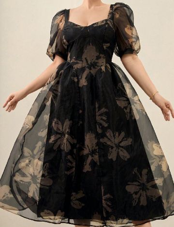 Rochie medie SHEIN CURVE, negru