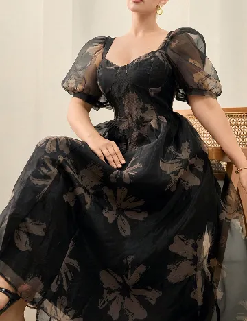 Rochie medie SHEIN CURVE, negru