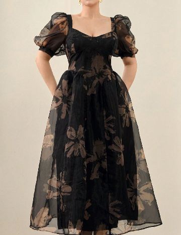 Rochie medie SHEIN CURVE, negru