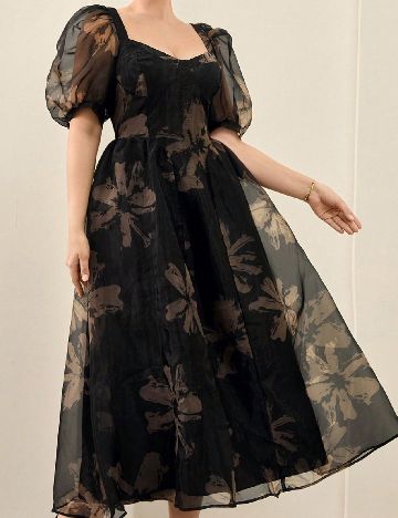 Rochie medie SHEIN CURVE, negru